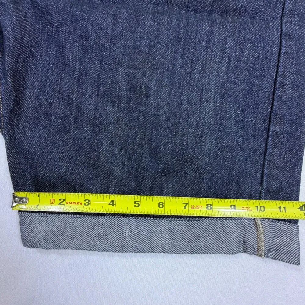 Levis 569 Loose Straight Denim Shorts Mens 42 Dark Indigo‎ Blue Cuffed Jorts